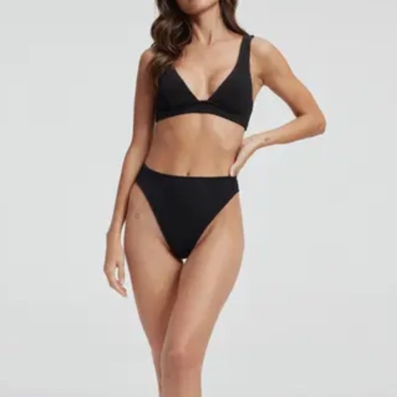 NWT GOOD AMERICAN high waist black bikini size S/M - Picture 4 of 14